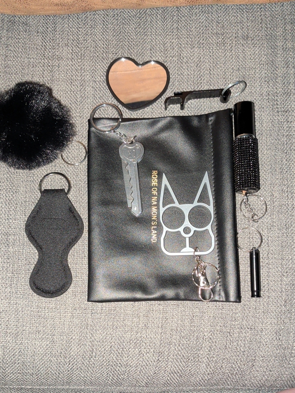 Black Key Chain Bundle with Pouch